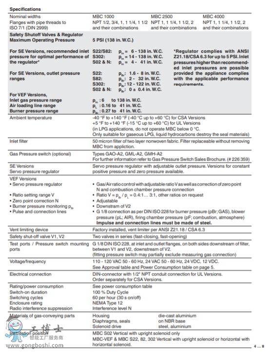 MBC-VEF...GasMultiBloc®๦ܚw(/CDN) ˹5PSI